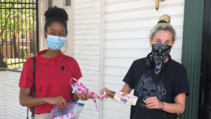 <p style="font-size: 15px">Project PPE AID: Our scholarship recipients (CCBN Scholars) stay active and give back to the community. CCBN Scholar Jael Mallory assists in delivering much needed masks to a local women's shelter. 2020