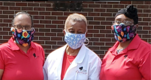 <p style="font-size: 15px">Social Action: Behind the scenes of the COVID-19 pandemic, CCBN/ECCBN members making and delivering 1,000 masks to local care facilities and homeless communities.Shown: President Robin Bruce RN, Past President Margie Cook PhD, and Arabela Bruce CNA. 2020